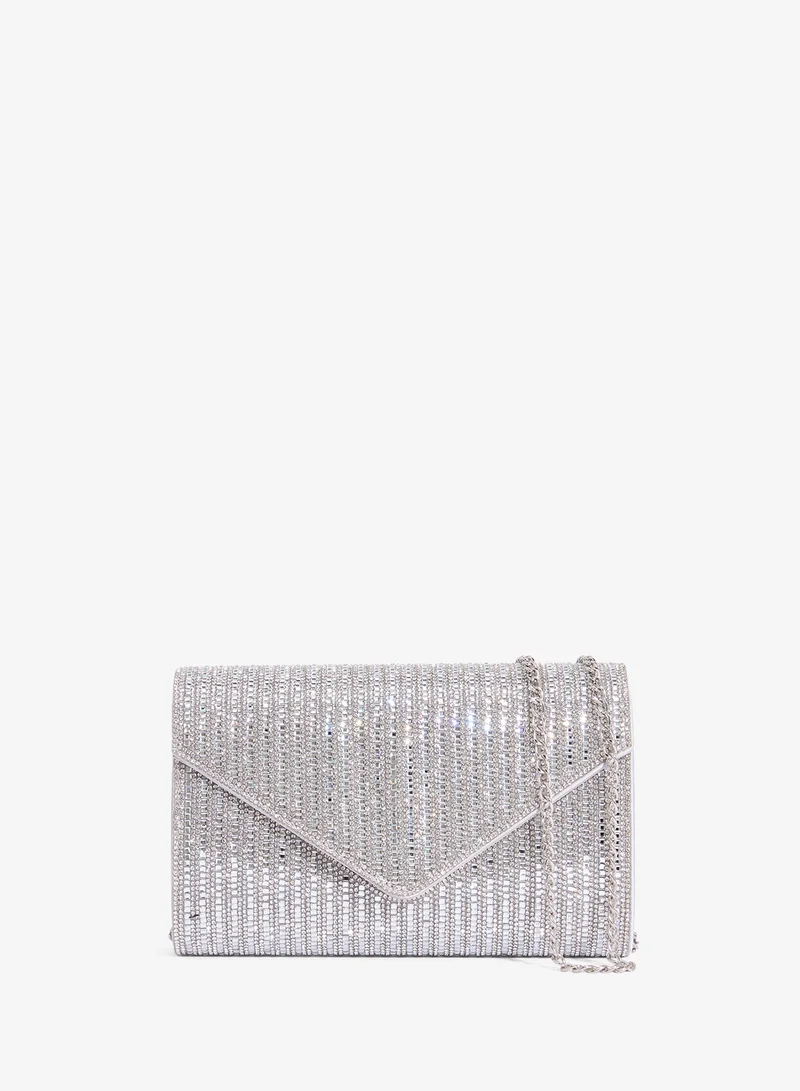 Rhinestone Envelope Clutch Bag